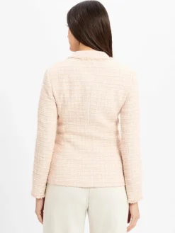 BOSS Blazer<Blazer nude weiß strukturiert