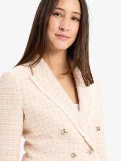 BOSS Blazer<Blazer nude weiß strukturiert