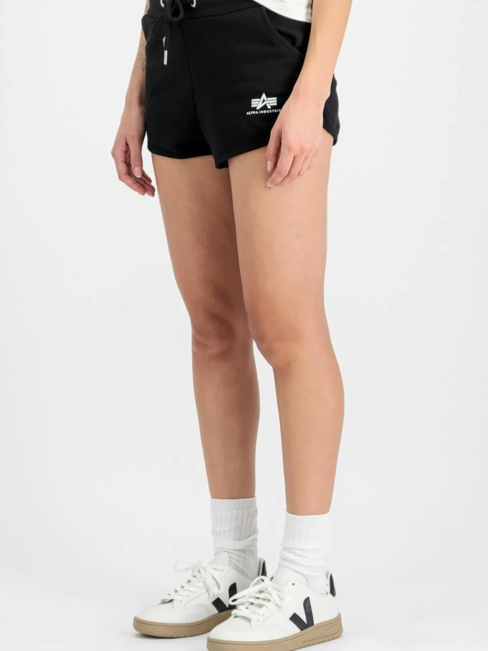 Alpha Industries Hosen<Damen - Shorts schwarz bedruckt