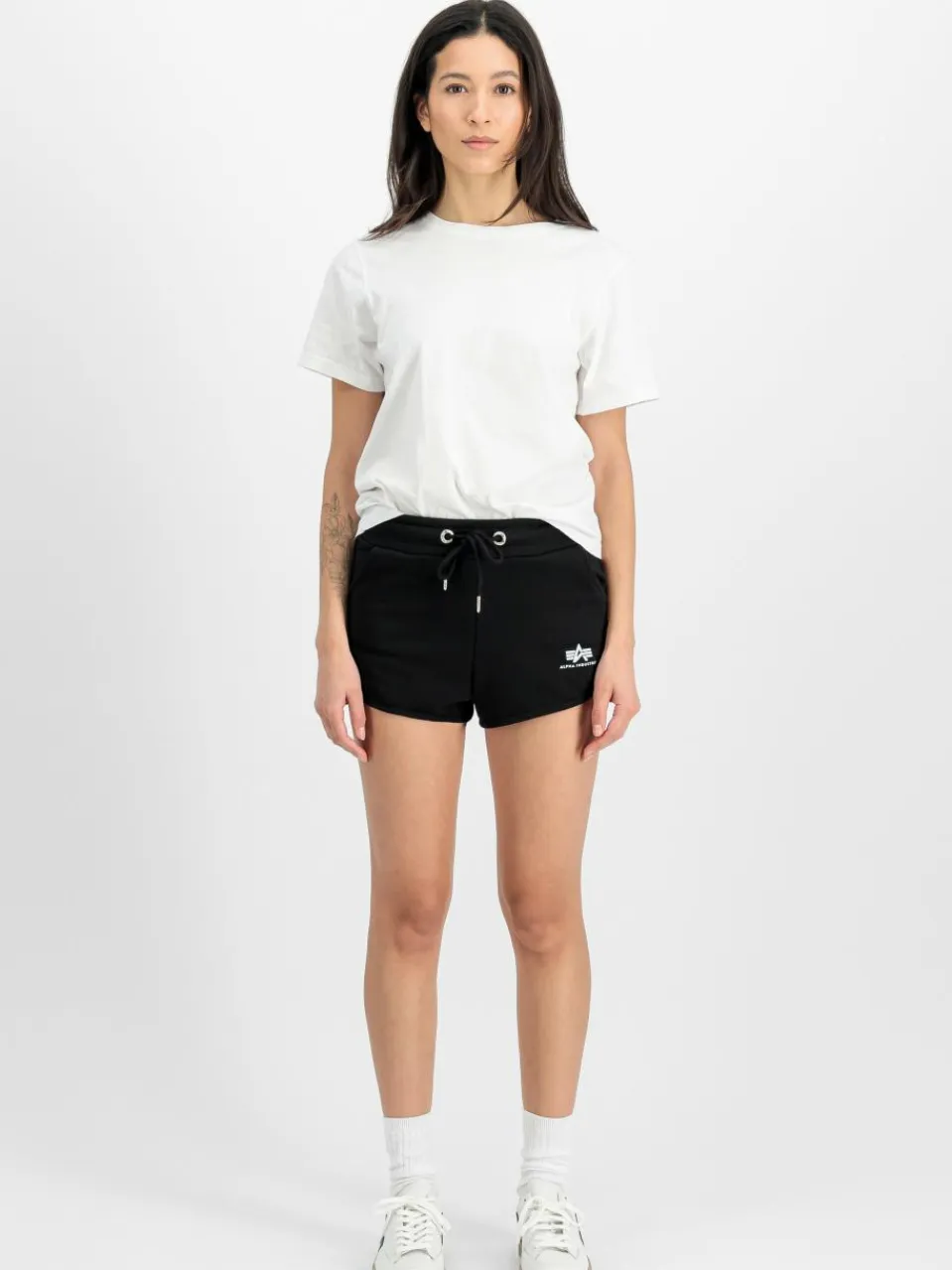 Alpha Industries Hosen<Damen - Shorts schwarz bedruckt