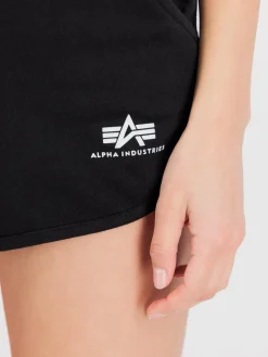 Alpha Industries Hosen<Damen - Shorts schwarz bedruckt