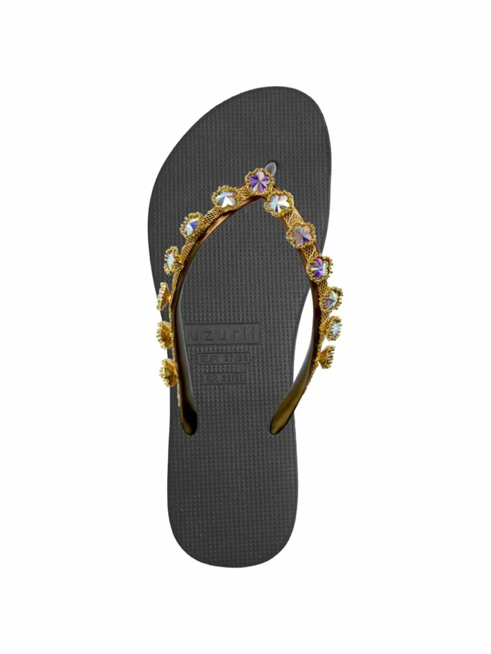 Uzurii Zehentrenner<Damen Zehentrenner schwarz uni