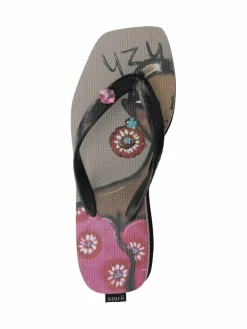 Uzurii Zehentrenner<Damen Zehentrenner schwarz uni