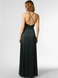 Marie Lund Kleider<Damen Abendkleid tanne uni