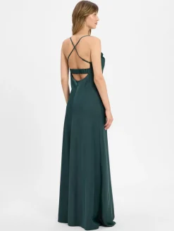 VM Kleider<Damen Abendkleid tanne uni