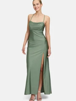 Vera Mont Kleider<Damen Abendkleid grün uni