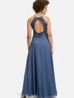 Vera Mont Kleider<Damen Abendkleid blau blue stone uni