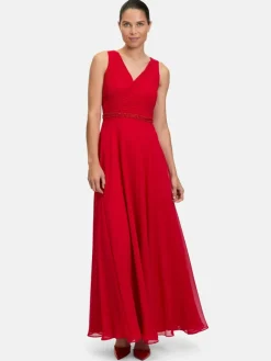 Vera Mont Kleider<Damen Abendkleid rot pink uni