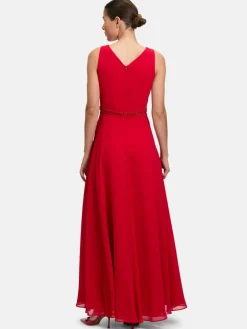 Vera Mont Kleider<Damen Abendkleid rot pink uni