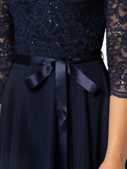 Swing Kleider<Damen Abendkleid marine uni