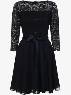 Swing Kleider<Damen Abendkleid marine uni