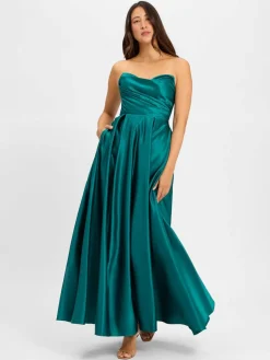 Laona Kleider<Damen Abendkleid smaragd uni