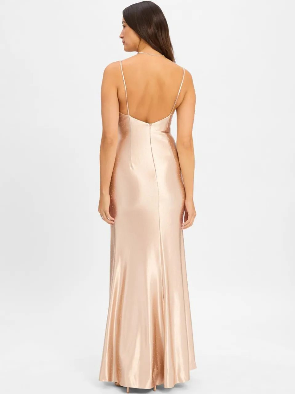 Luxuar Fashion Kleider<Damen Abendkleid beige gold uni