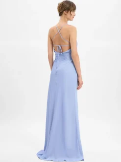 Marie Lund Kleider<Damen Abendkleid hellblau uni