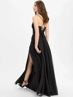 Marie Lund Kleider<Damen Abendkleid schwarz uni