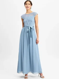 Swing Kleider<Damen Abendkleid hellblau uni