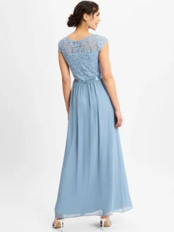 Swing Kleider<Damen Abendkleid hellblau uni