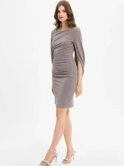 Vera Mont Kleider<Damen Abendkleid taupe strukturiert