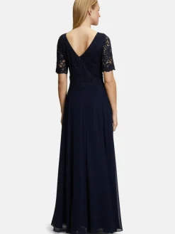 Vera Mont Kleider<Damen Abendkleid marine blau uni