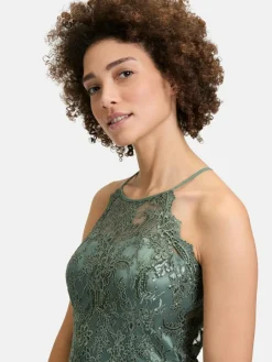 Vera Mont Kleider<Damen Abendkleid grün khaki uni
