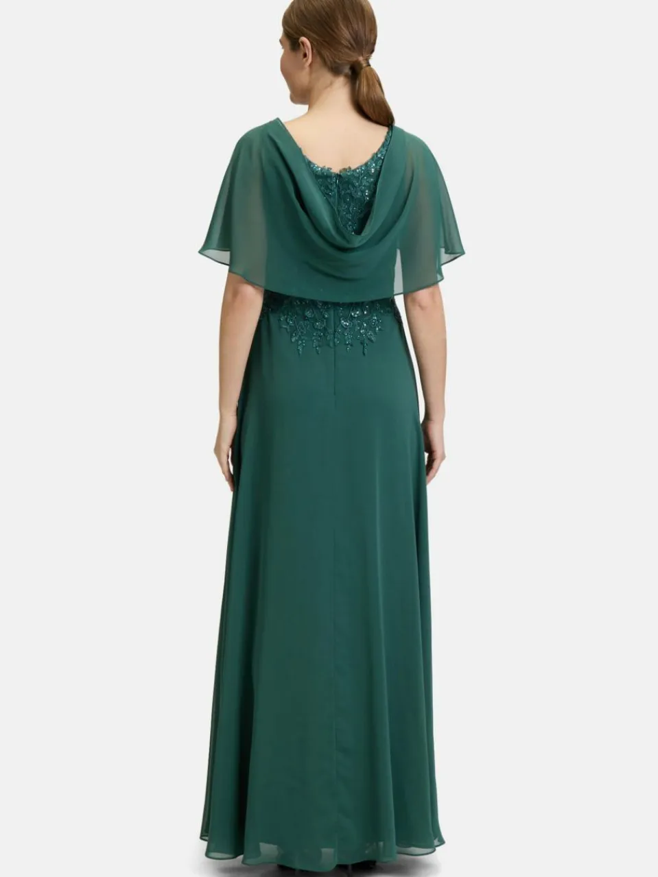 Vera Mont Kleider<Damen Abendkleid smaragd uni