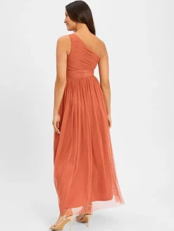 Marie Lund Kleider<Damen Abendkleid rosenholz uni