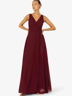 Kraimod Kleider<Damen Abendkleid bordeaux uni