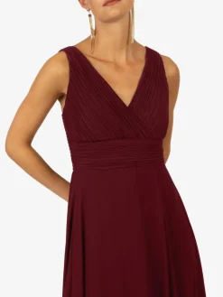 Kraimod Kleider<Damen Abendkleid bordeaux uni