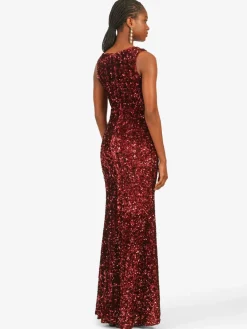 Kraimod Kleider<Damen Abendkleid bordeaux uni