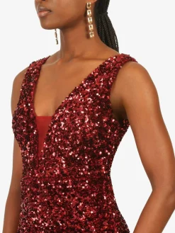 Kraimod Kleider<Damen Abendkleid bordeaux uni