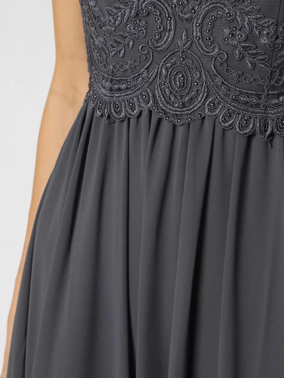 Laona Kleider<Damen Abendkleid grau blau uni