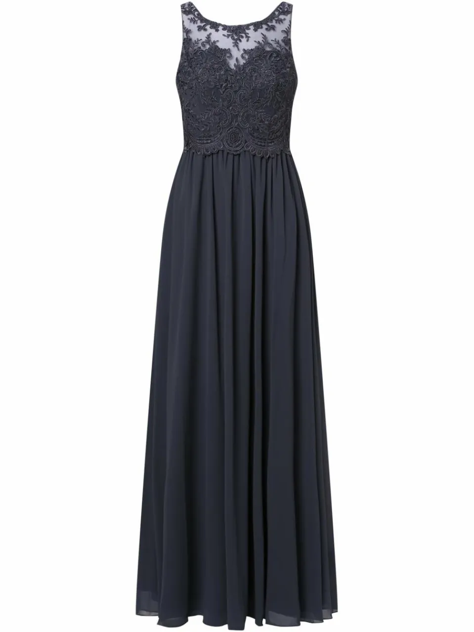 Laona Kleider<Damen Abendkleid grau blau uni