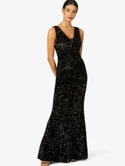 Kraimod Kleider<Damen Abendkleid schwarz uni