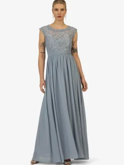 Kraimod Kleider<Damen Abendkleid hellblau gemustert