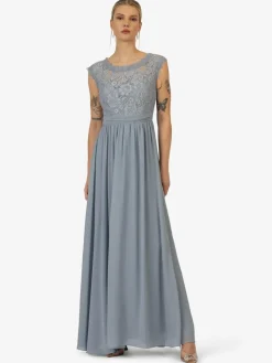 Kraimod Kleider<Damen Abendkleid hellblau gemustert