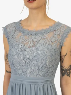 Kraimod Kleider<Damen Abendkleid hellblau gemustert