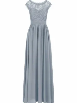 Kraimod Kleider<Damen Abendkleid hellblau gemustert