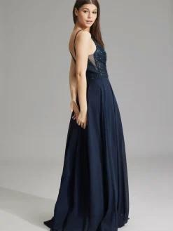 Hey Kyla Kleider<Damen Abendkleid marine uni