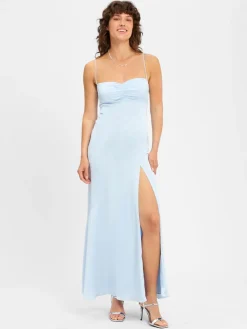 Marie Lund Kleider<Damen Abendkleid hellblau uni