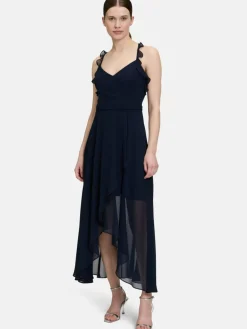 Vera Mont Kleider<Damen Abendkleid marine blau uni