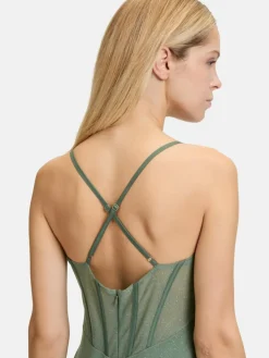 Vera Mont Kleider<Damen Abendkleid lind grün uni