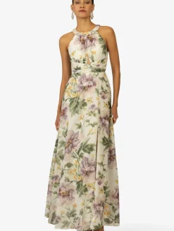 Kraimod Kleider<Damen Abendkleid grün gemustert