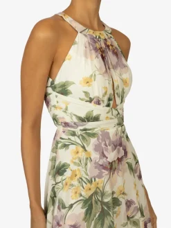 Kraimod Kleider<Damen Abendkleid grün gemustert