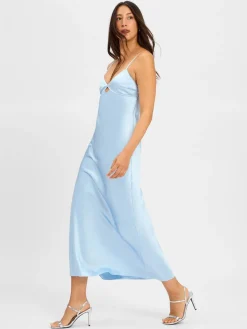 Marie Lund Kleider<Damen Abendkleid hellblau uni