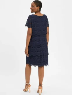 Vera Mont Kleider<Damen Abendkleid marine uni