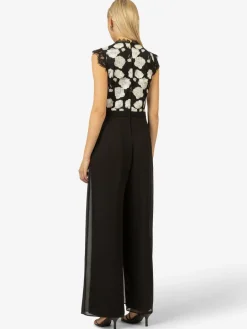 Kraimod Hosen<Damen Abendoverall schwarz gemustert