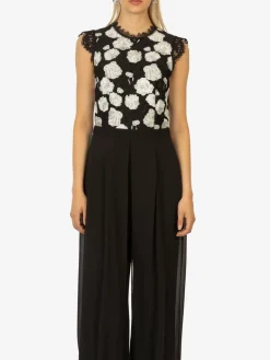 Kraimod Hosen<Damen Abendoverall schwarz gemustert