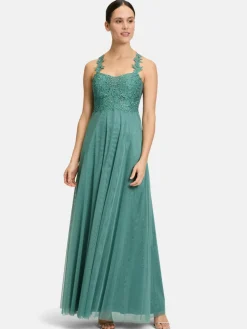 Vera Mont Kleider<Damen Abiballkleid smaragd petrol uni
