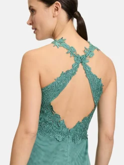 Vera Mont Kleider<Damen Abiballkleid smaragd petrol uni
