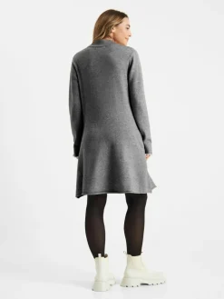 Frieda & Freddies Kleider<Damen A-Linien-Kleid grau uni